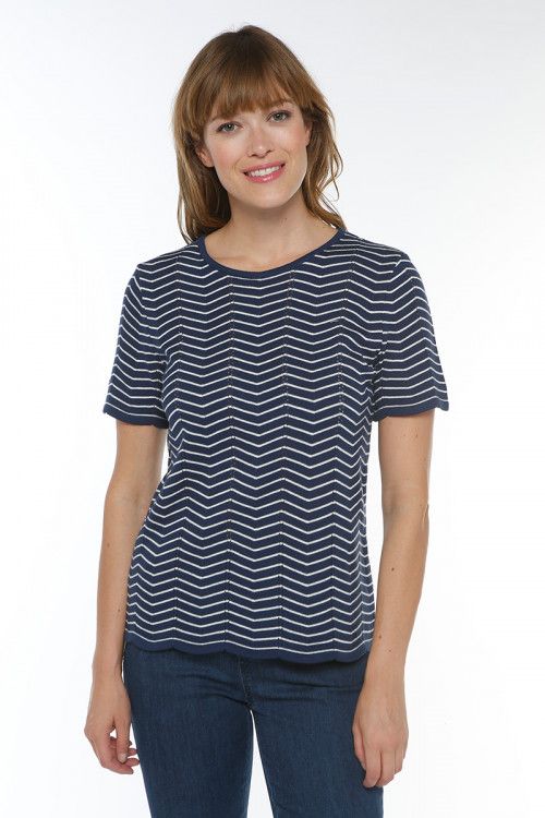 Pull coton manches courtes 1 B Solfin Fabriqué en France 2