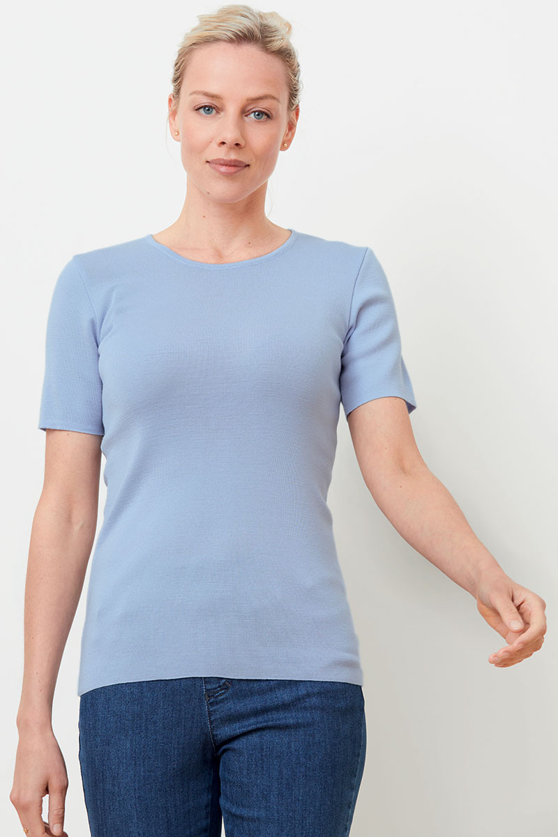 T shirt en laine merinos Made in France B.Solfin