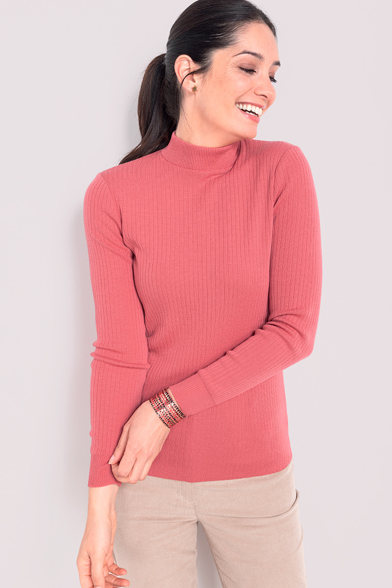 Pull col cheminee femme 2 B Solfin Fabriqué en France