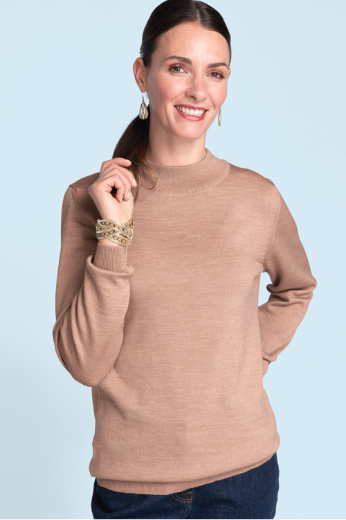 Pull col cheminee en laine Made in France B.Solfin