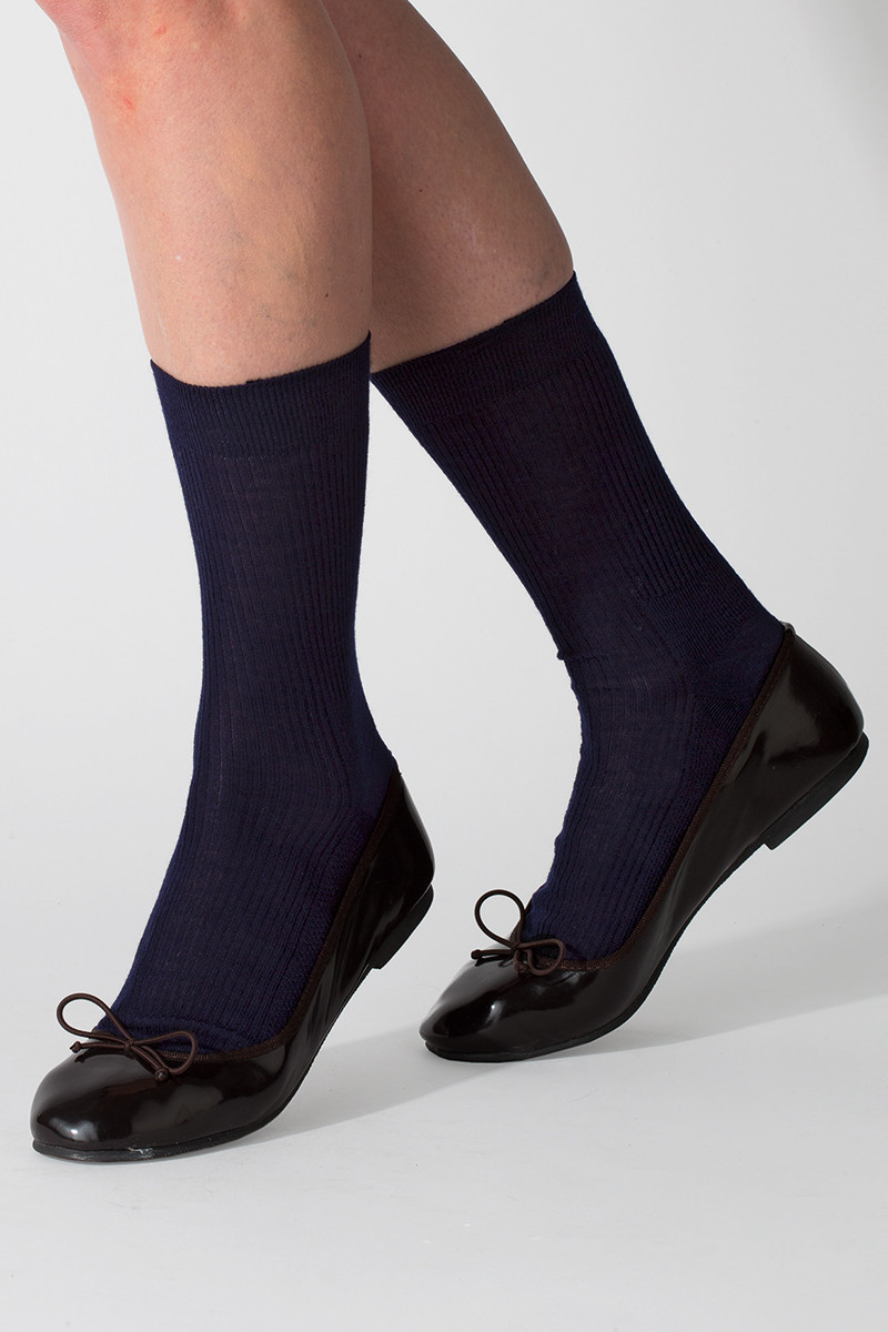 Mi-chaussettes fines mixte en laine 2 B Solfin Fabriqué en France