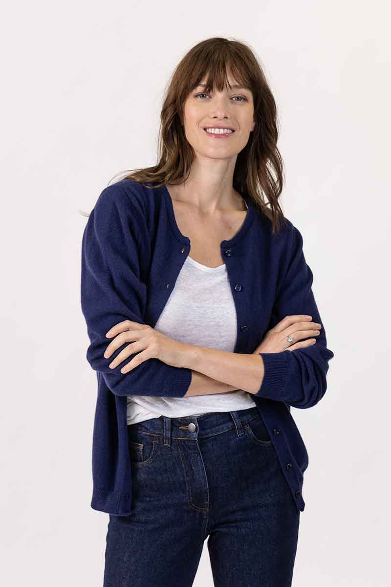 Cardigan en cachemire 18 B Solfin Fabriqué en France