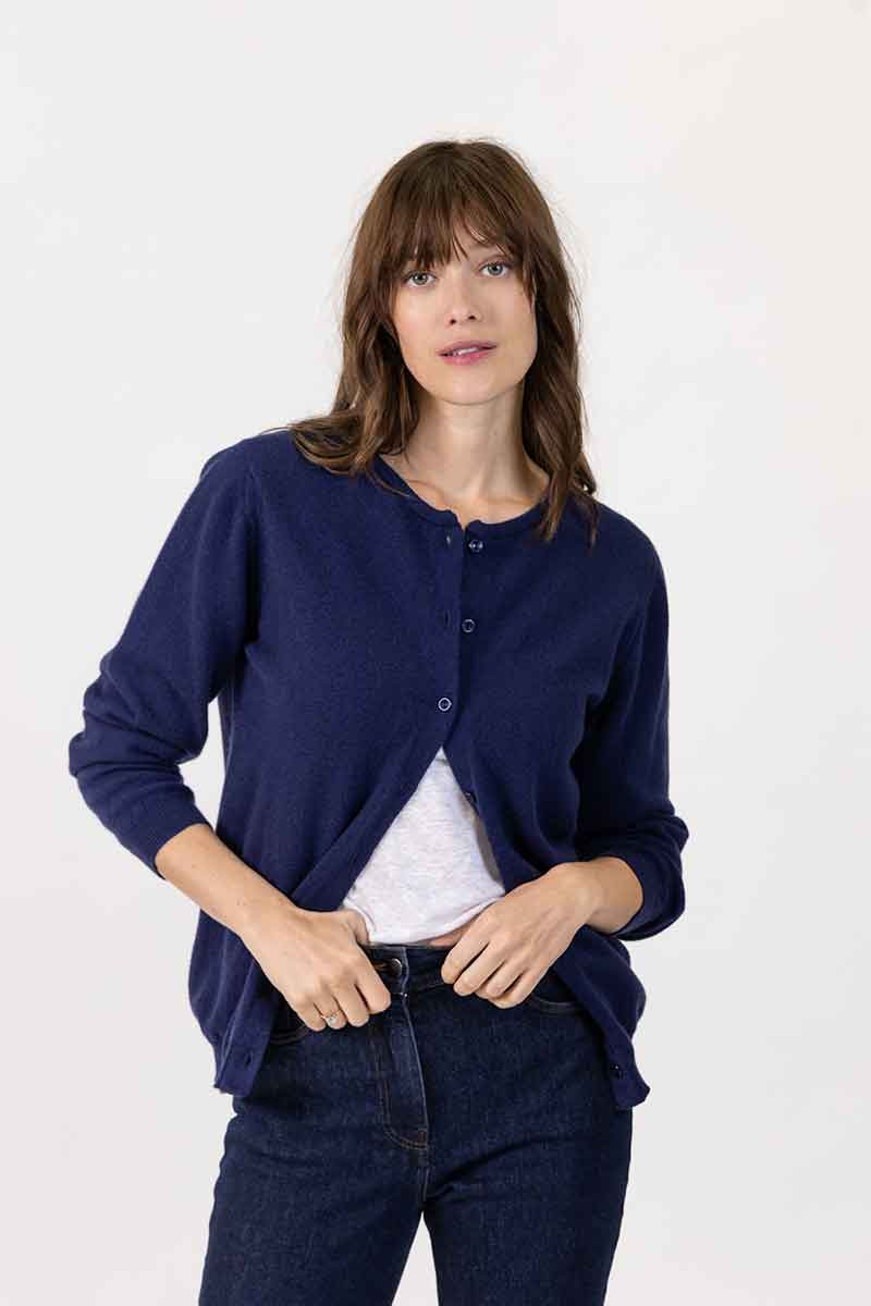 Cardigan en cachemire 19 B Solfin Fabriqué en France