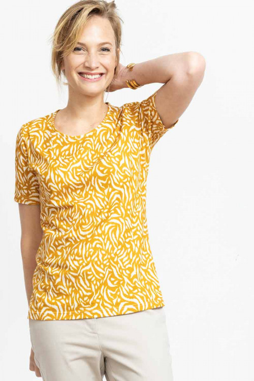 Tee-shirt en coton à motif corail 4 B Solfin Fabriqué en France 2