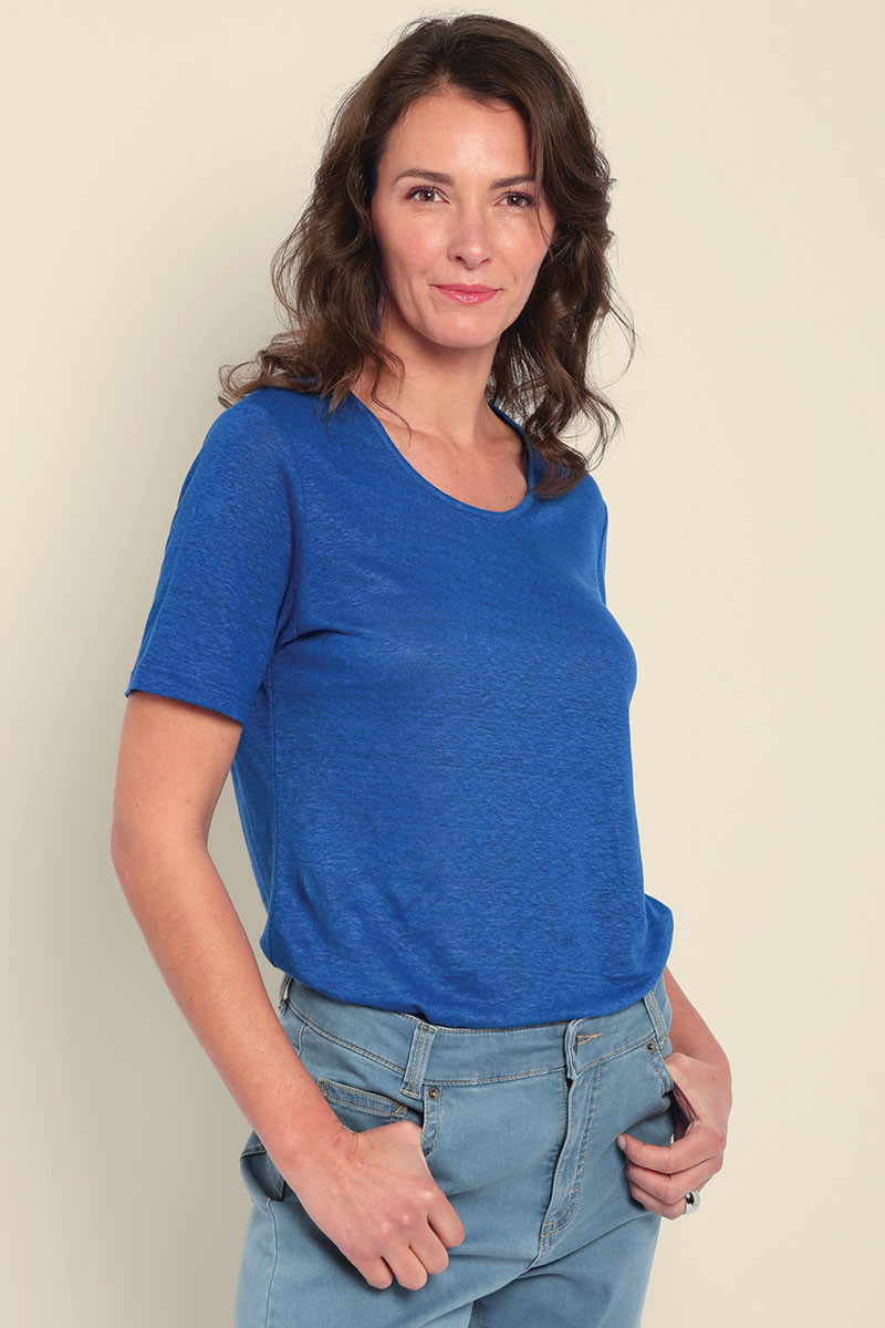 Tee-shirt manches courtes en lin 31 B Solfin Fabriqué en France