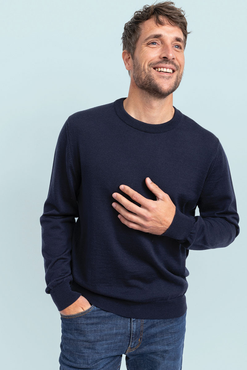 Pull ras du cou 6 B Solfin Fabriqué en France