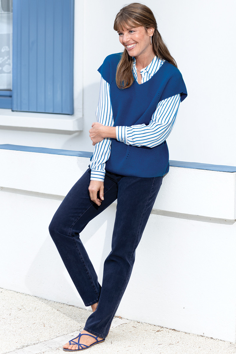 PULL SANS MANCHES 2 B Solfin Fabriqué en France