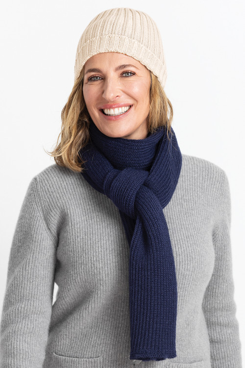 Echarpe mohair maille perlée 1 B Solfin Fabriqué en France