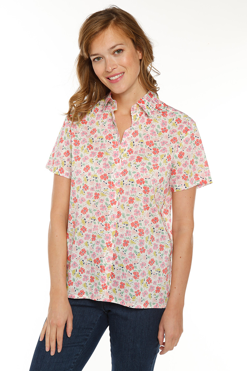 Chemisier coton liberty 4 B Solfin Fabriqué en France