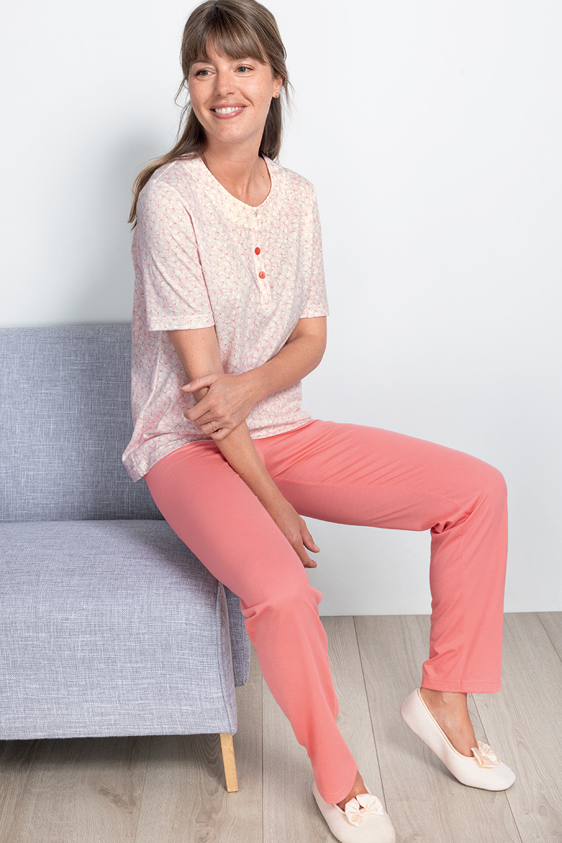Pyjama femme en coton vegetal 1 B Solfin Fabriqué en France