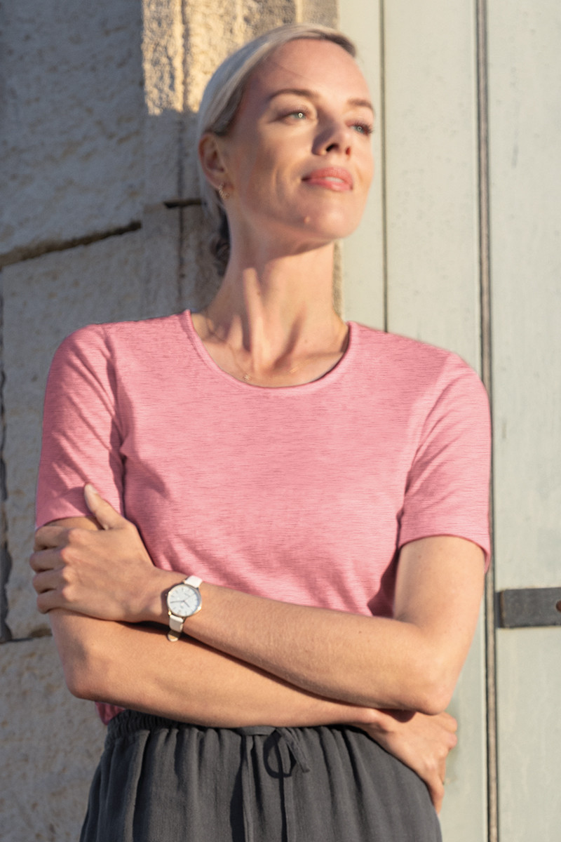 Tee-shirt uni en lin 3 B Solfin Fabriqué en France