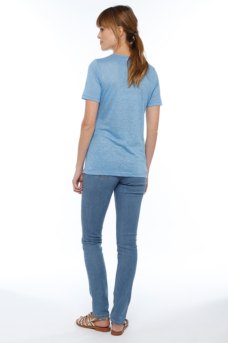 Tee-shirt uni en lin 6 B Solfin Fabriqué en France
