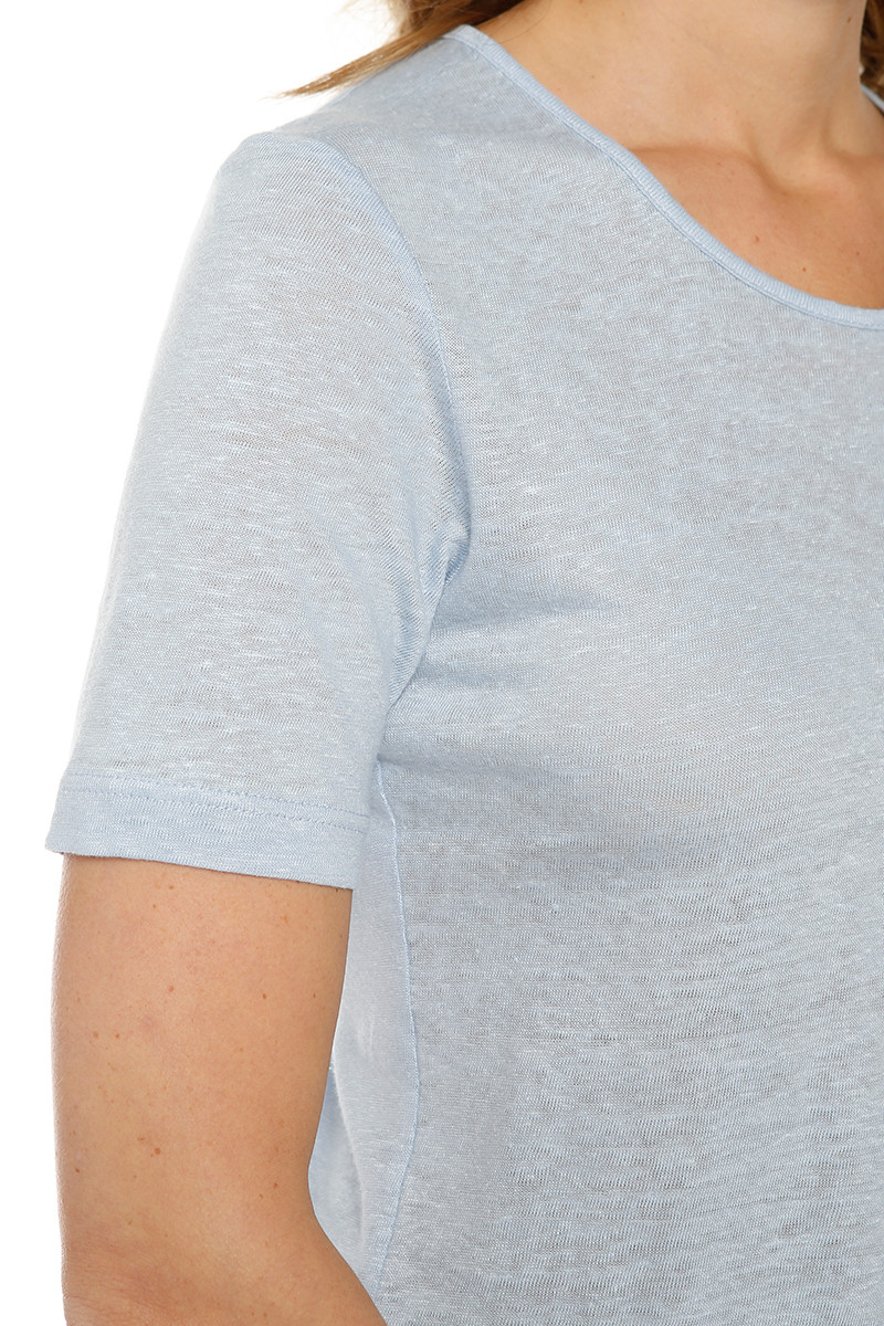 Tee-shirt uni en lin 10 B Solfin Fabriqué en France