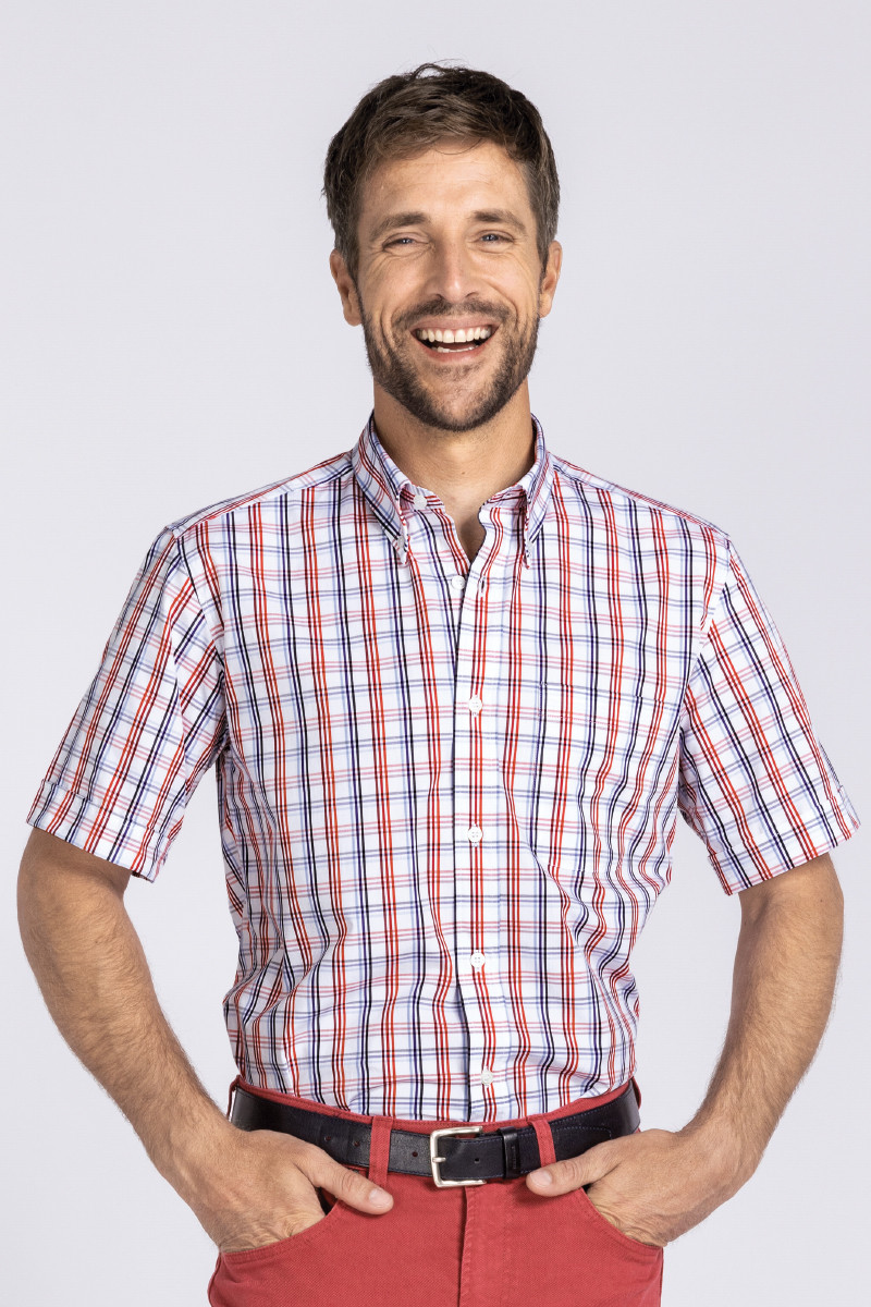 Chemise coton manches courtes 4 B Solfin Fabriqué en France