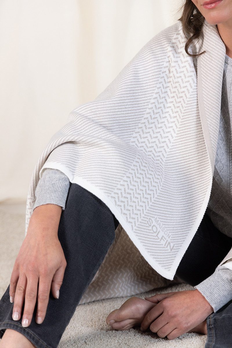 Plaid jacquard en laine 4 B Solfin Fabriqué en France