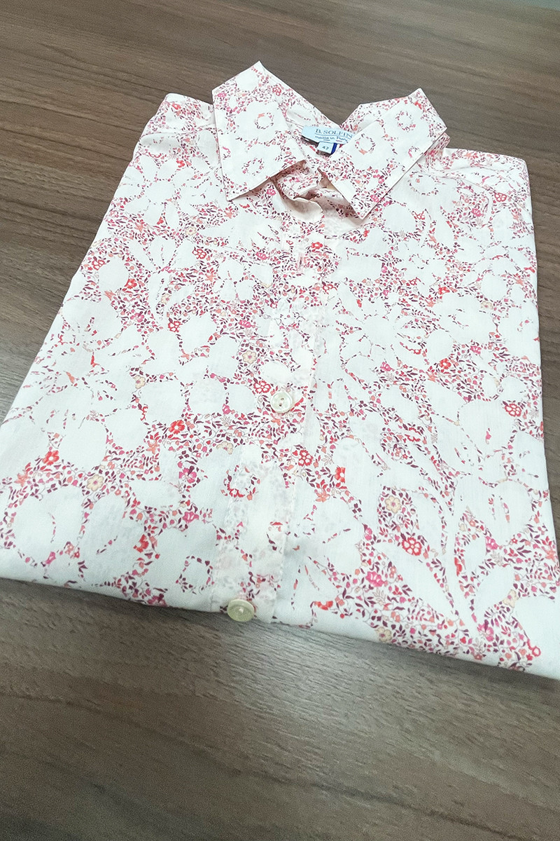 Chemisier coton liberty 3 B Solfin Fabriqué en France