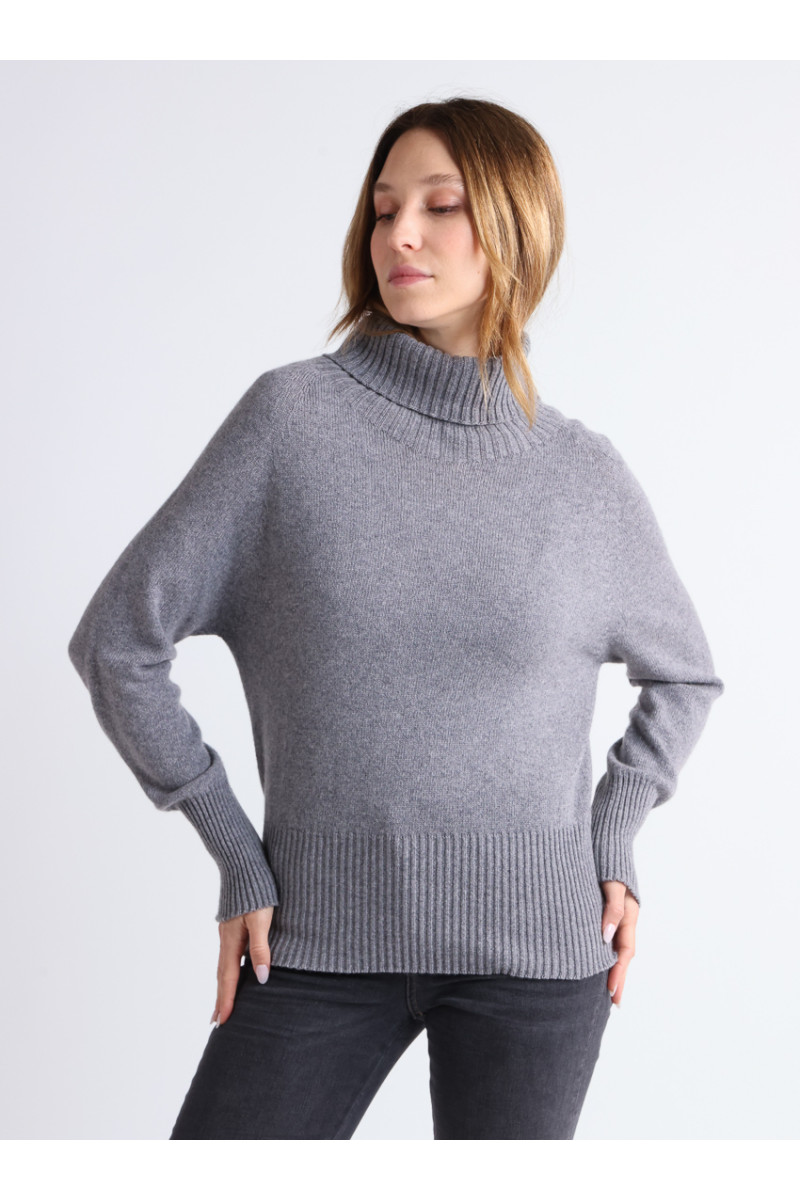 Pull col roulé cachemire 1 B Solfin Fabriqué en France