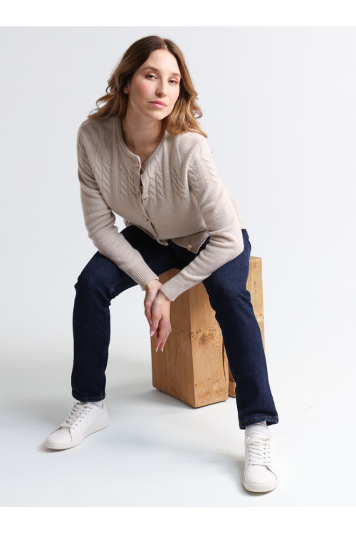 Cardigan laine mérinos 2 B Solfin Fabriqué en France 2