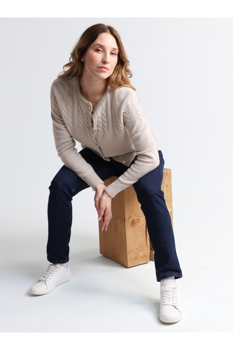 Cardigan laine mérinos 1 B Solfin Fabriqué en France