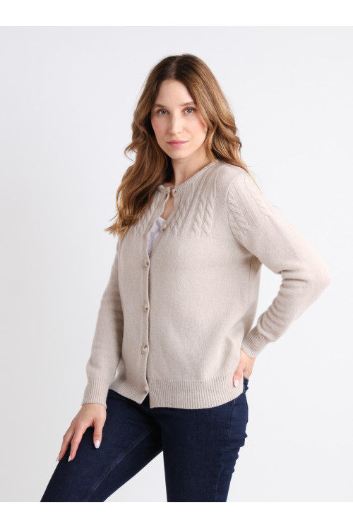 Cardigan laine mérinos 2 B Solfin Fabriqué en France