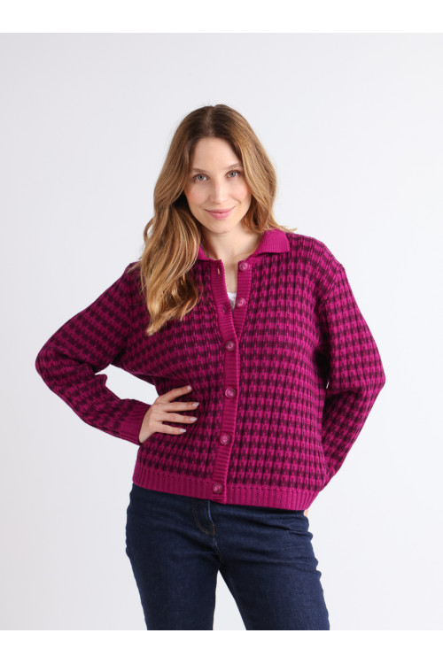 Veste en laine rayée 1 B Solfin Fabriqué en France