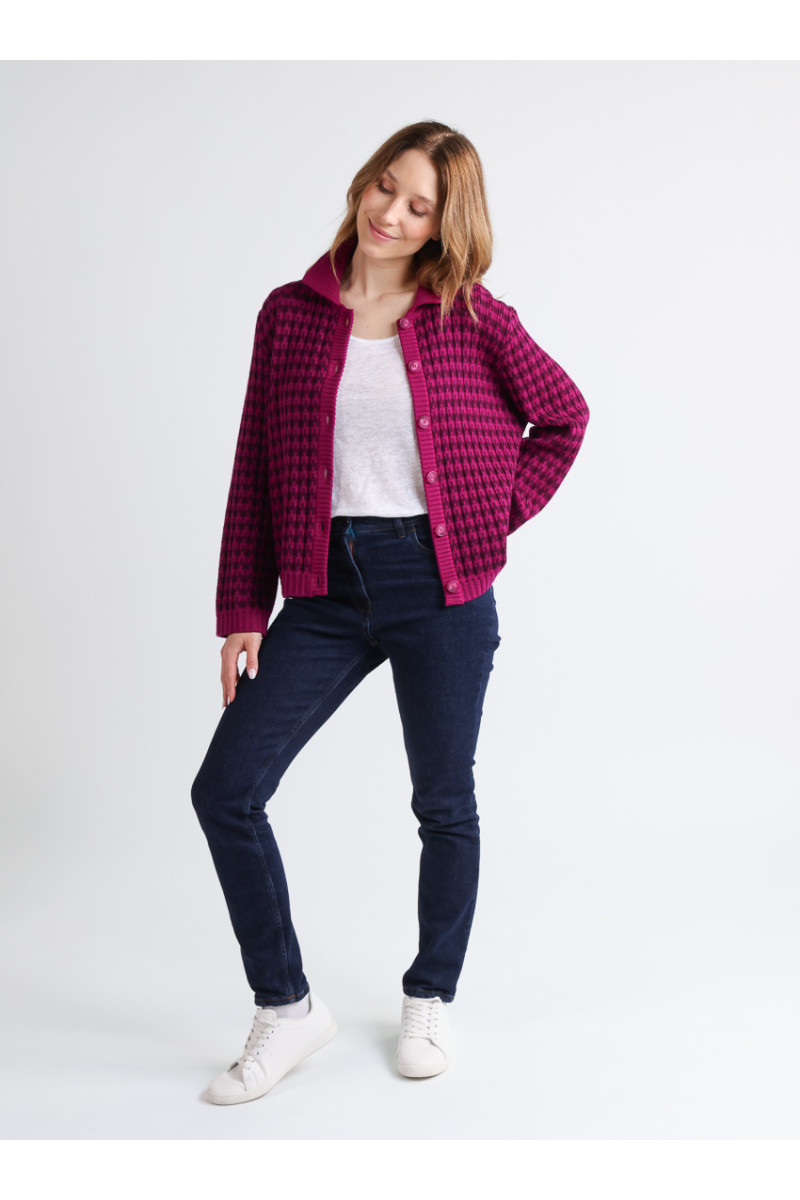 Veste en laine rayée 4 B Solfin Fabriqué en France