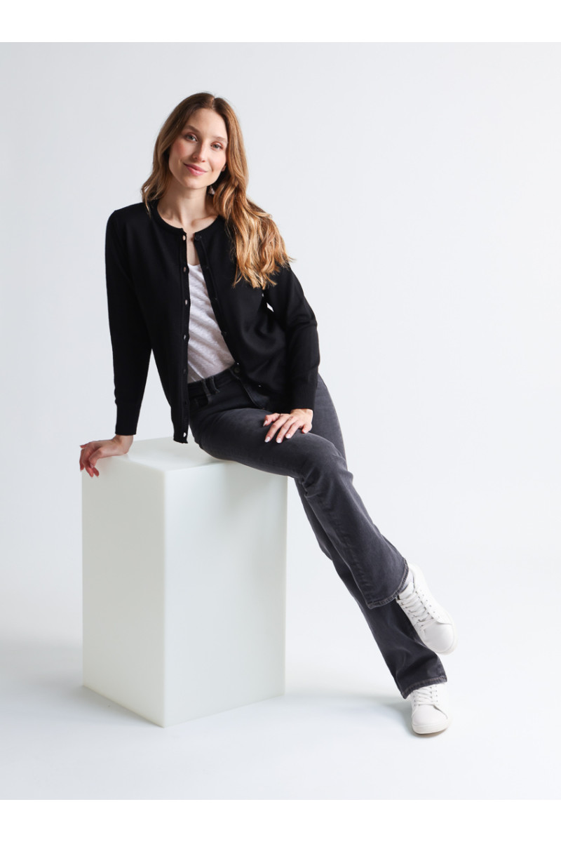 Cardigan 100% laine 8 B Solfin Fabriqué en France