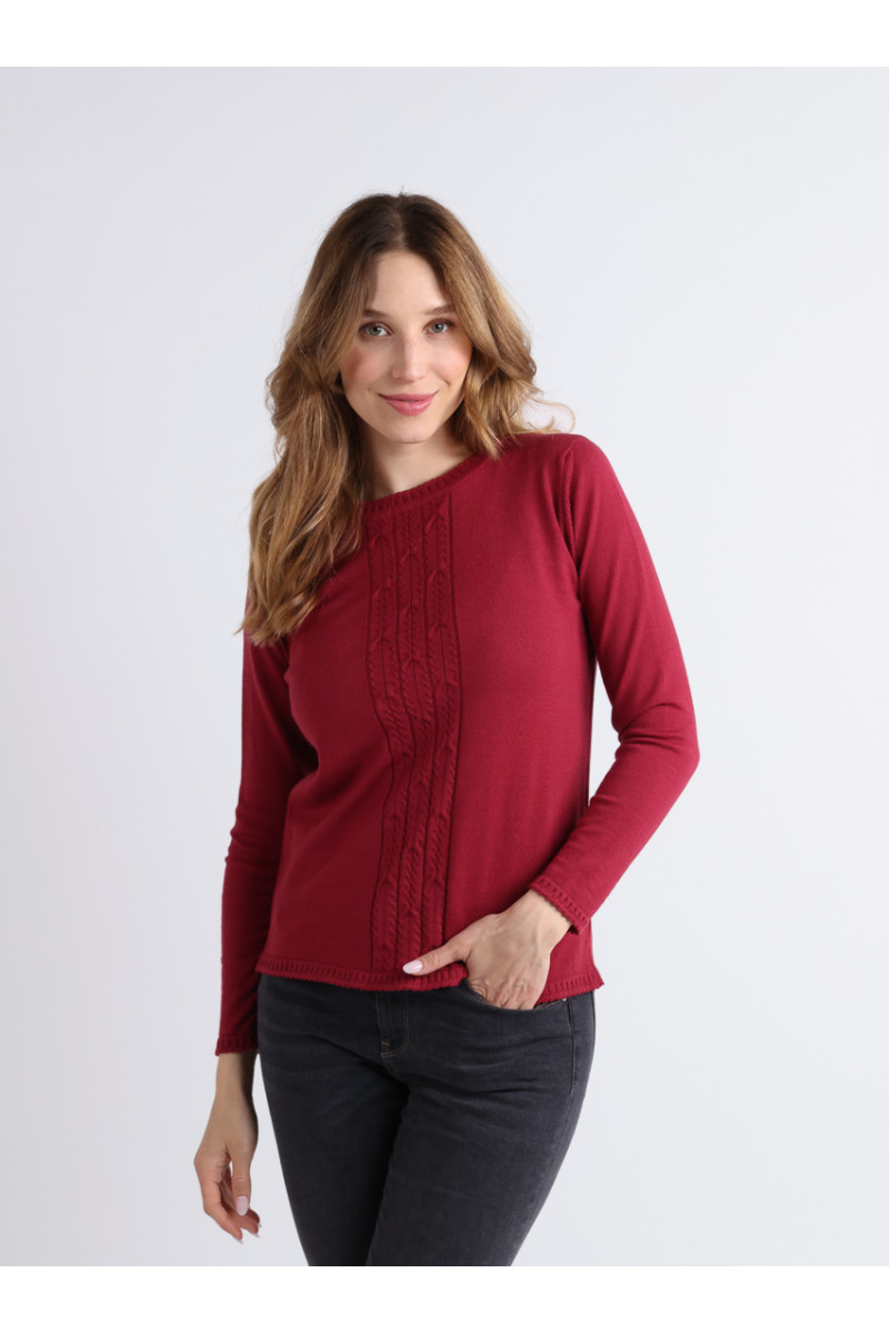 Pull en laine torsades 5 B Solfin Fabriqué en France
