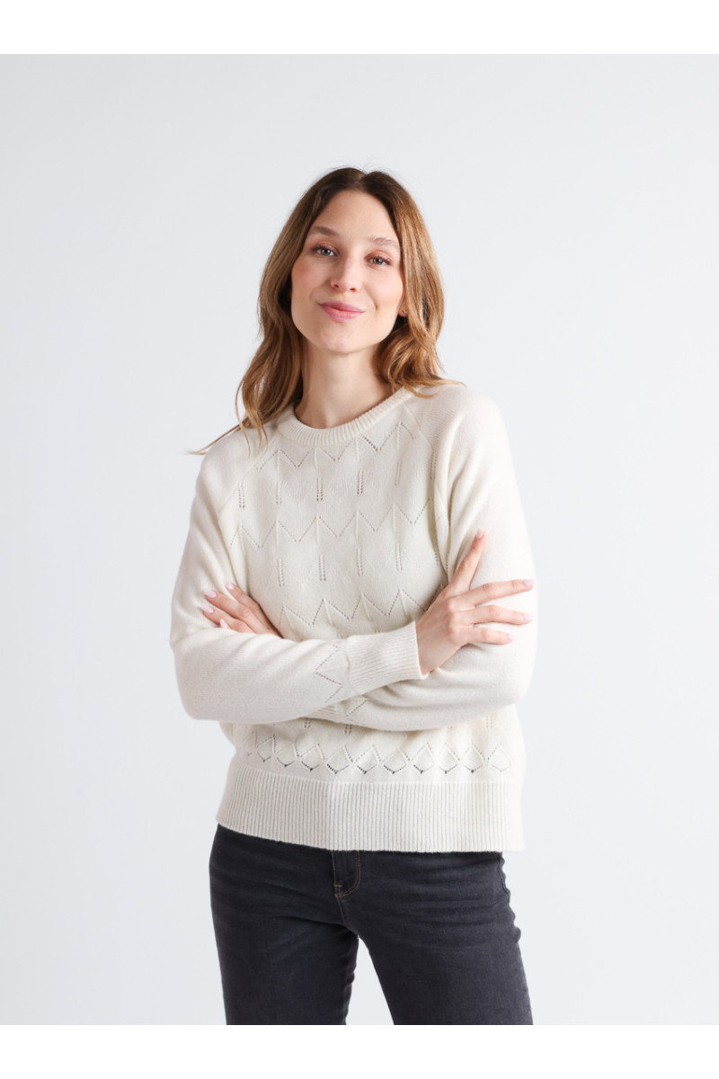 Pull graphique en laine 1 B Solfin Fabriqué en France