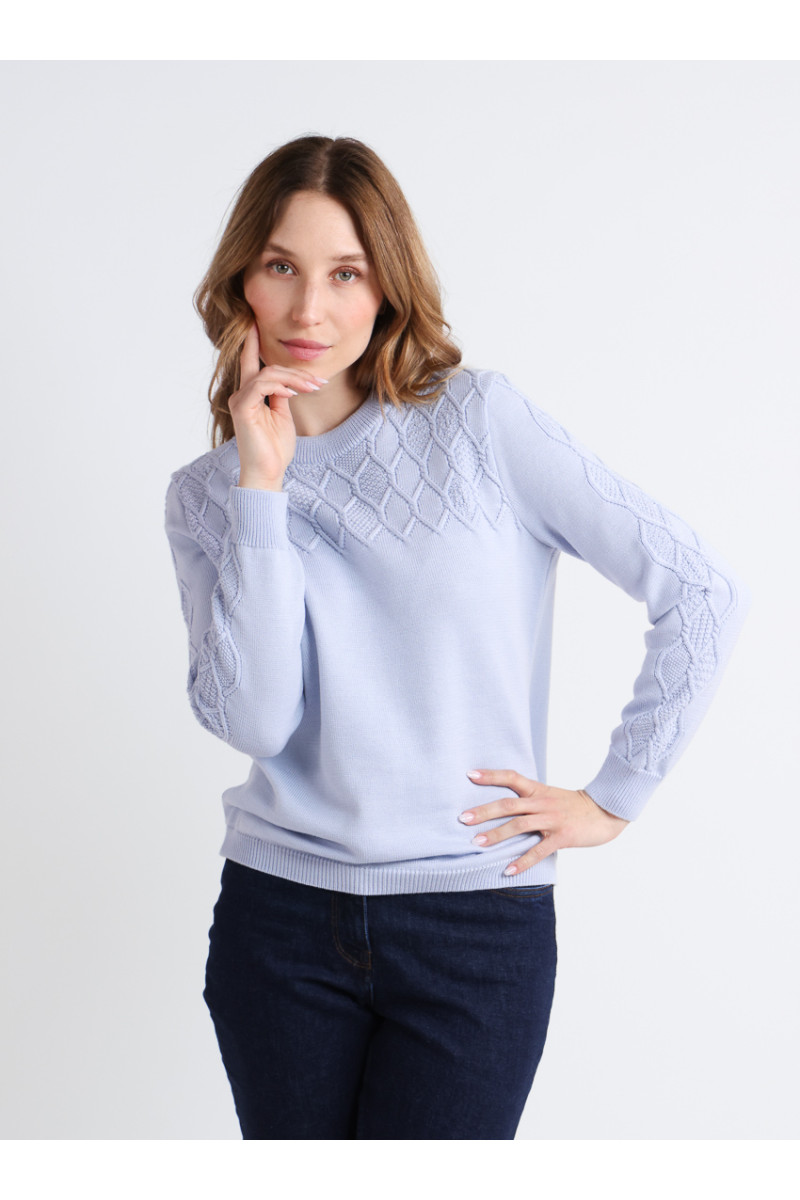 Pull torsades 1 B Solfin Fabriqué en France
