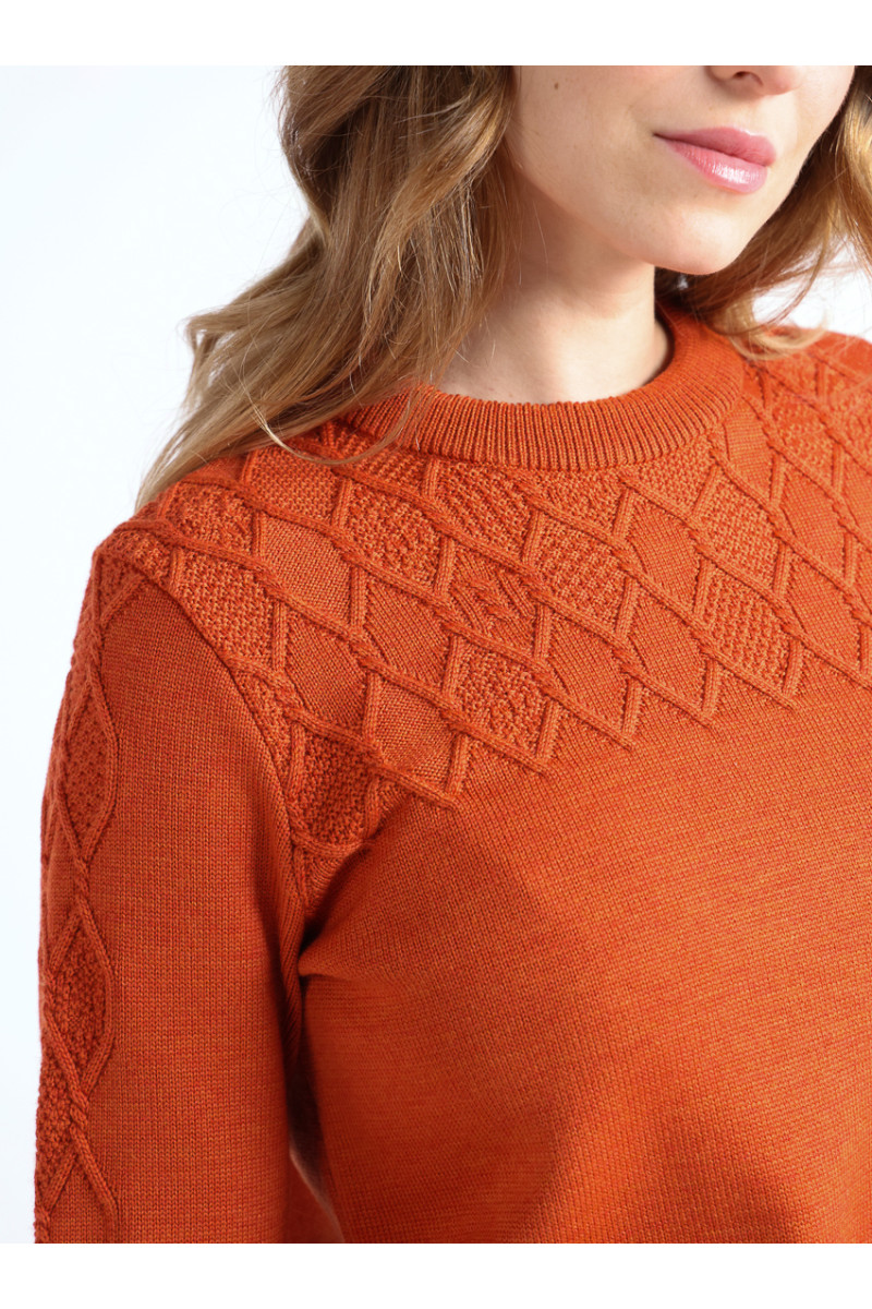 Pull torsades 7 B Solfin Fabriqué en France