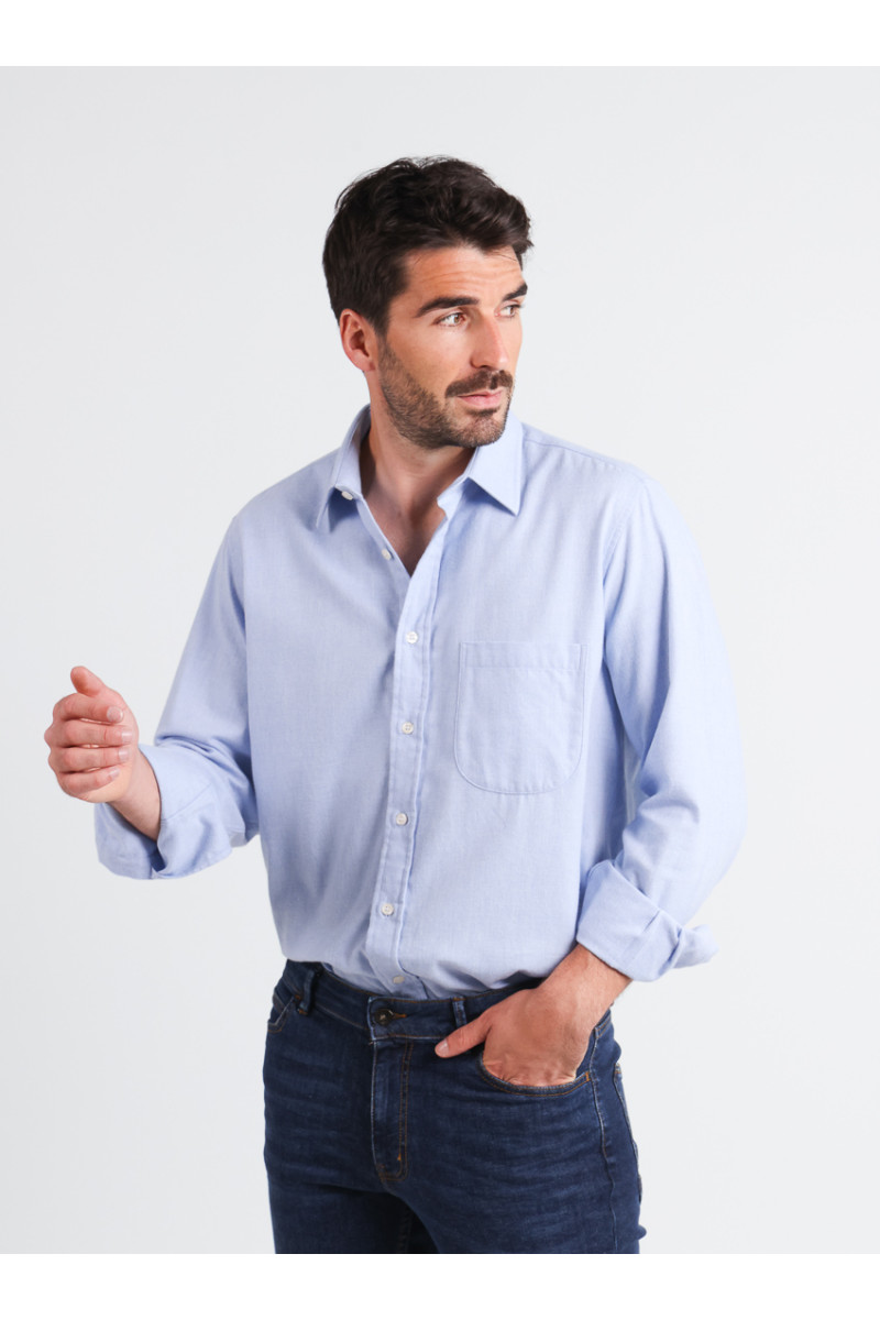 Chemise laine et coton 2 B Solfin Fabriqué en France