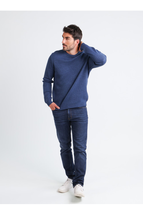 Pull laine col rond 1 B Solfin Fabriqué en France 2