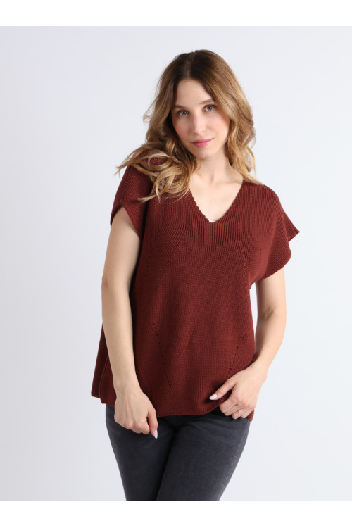 Pull sans manches en laine 5 B Solfin Fabriqué en France