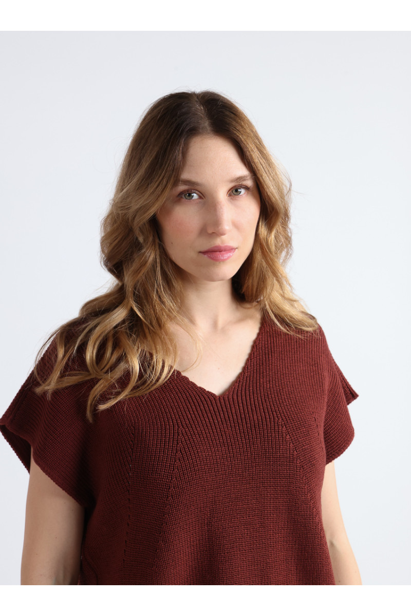 Pull sans manches en laine 6 B Solfin Fabriqué en France