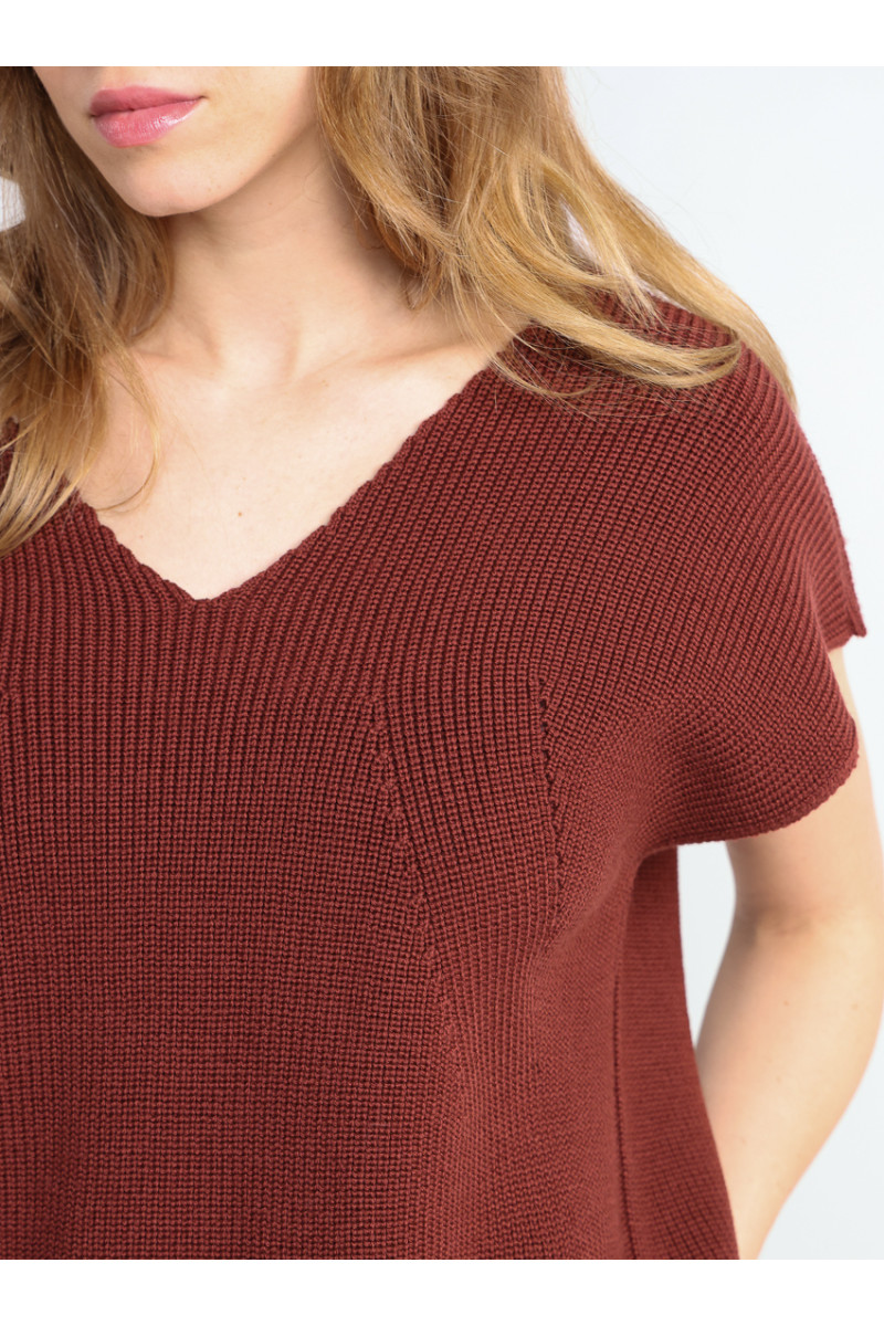 Pull sans manches en laine 7 B Solfin Fabriqué en France