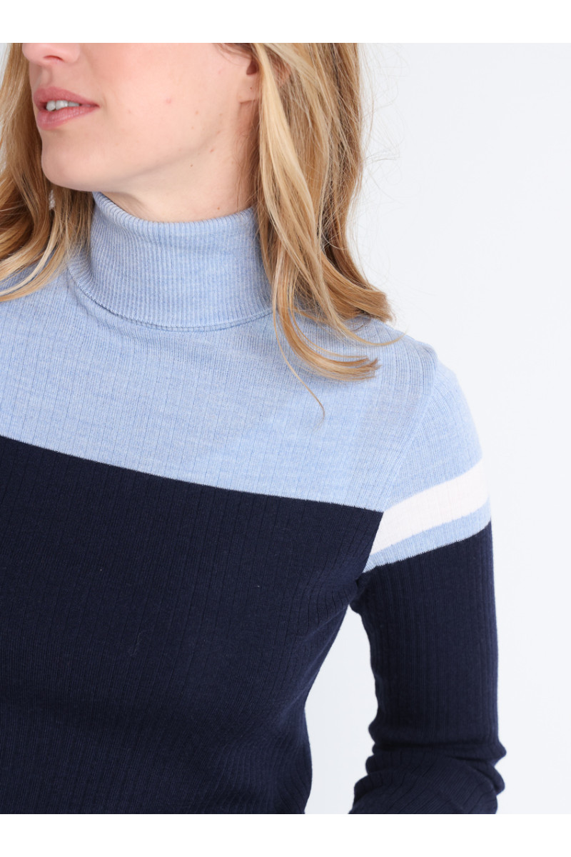 Pull chaussette col roulé 3 B Solfin Fabriqué en France