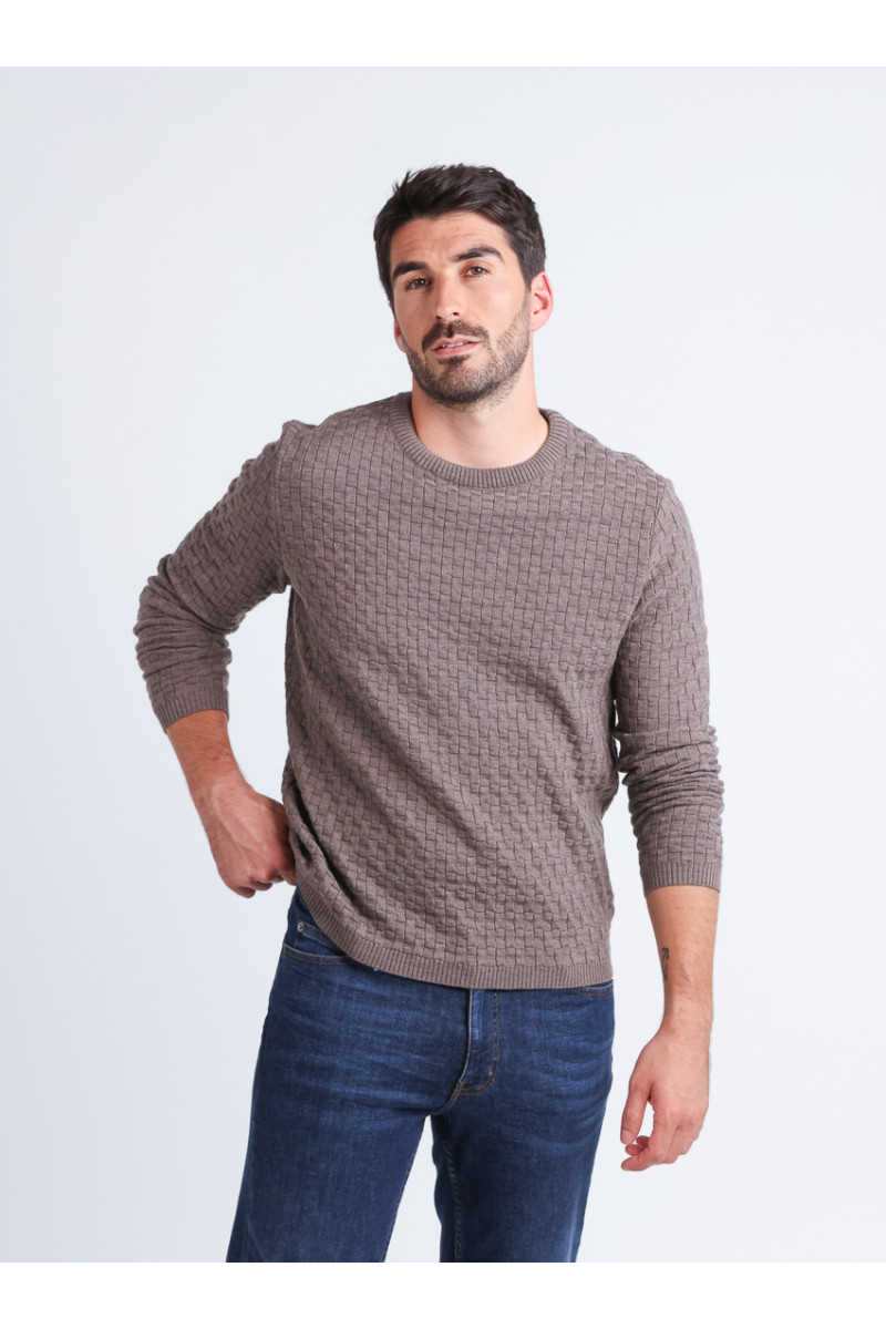 Pull col rond 5 B Solfin Fabriqué en France