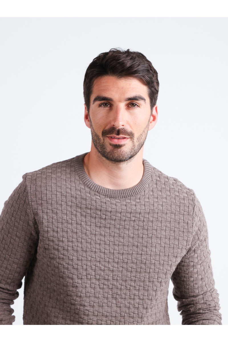 Pull col rond 6 B Solfin Fabriqué en France