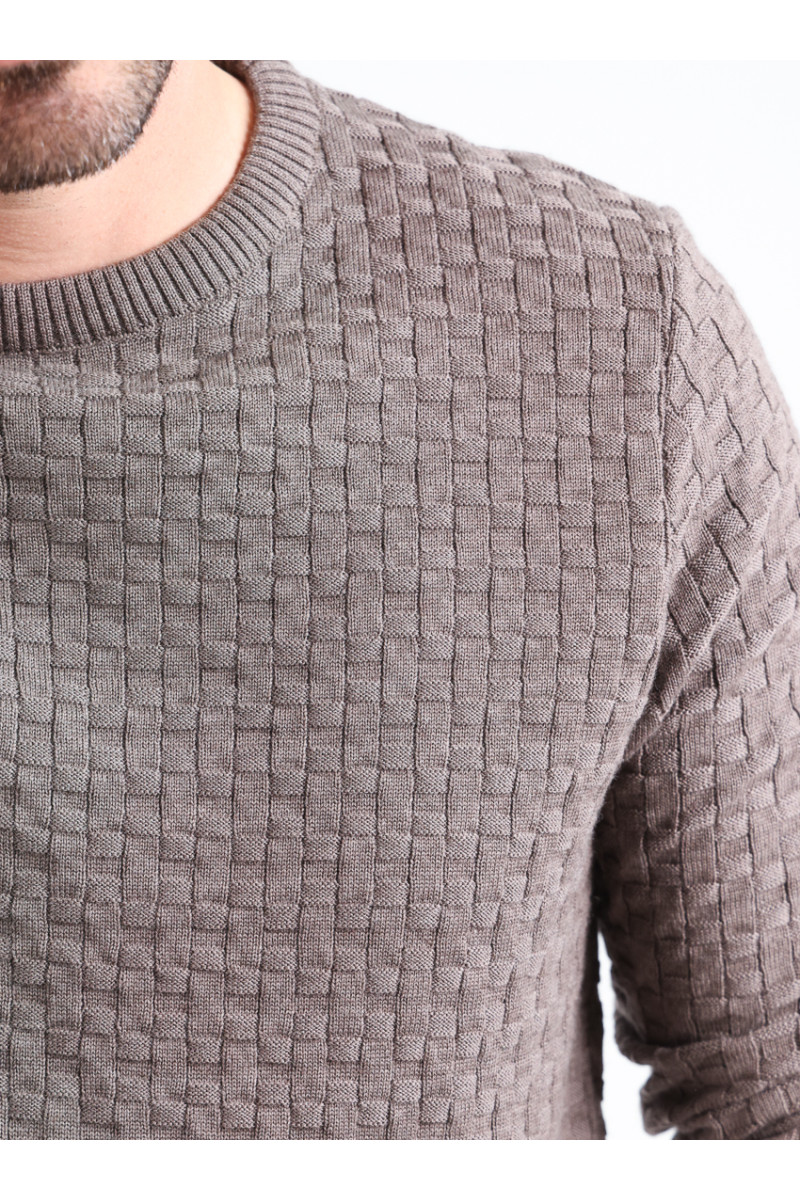 Pull col rond 7 B Solfin Fabriqué en France