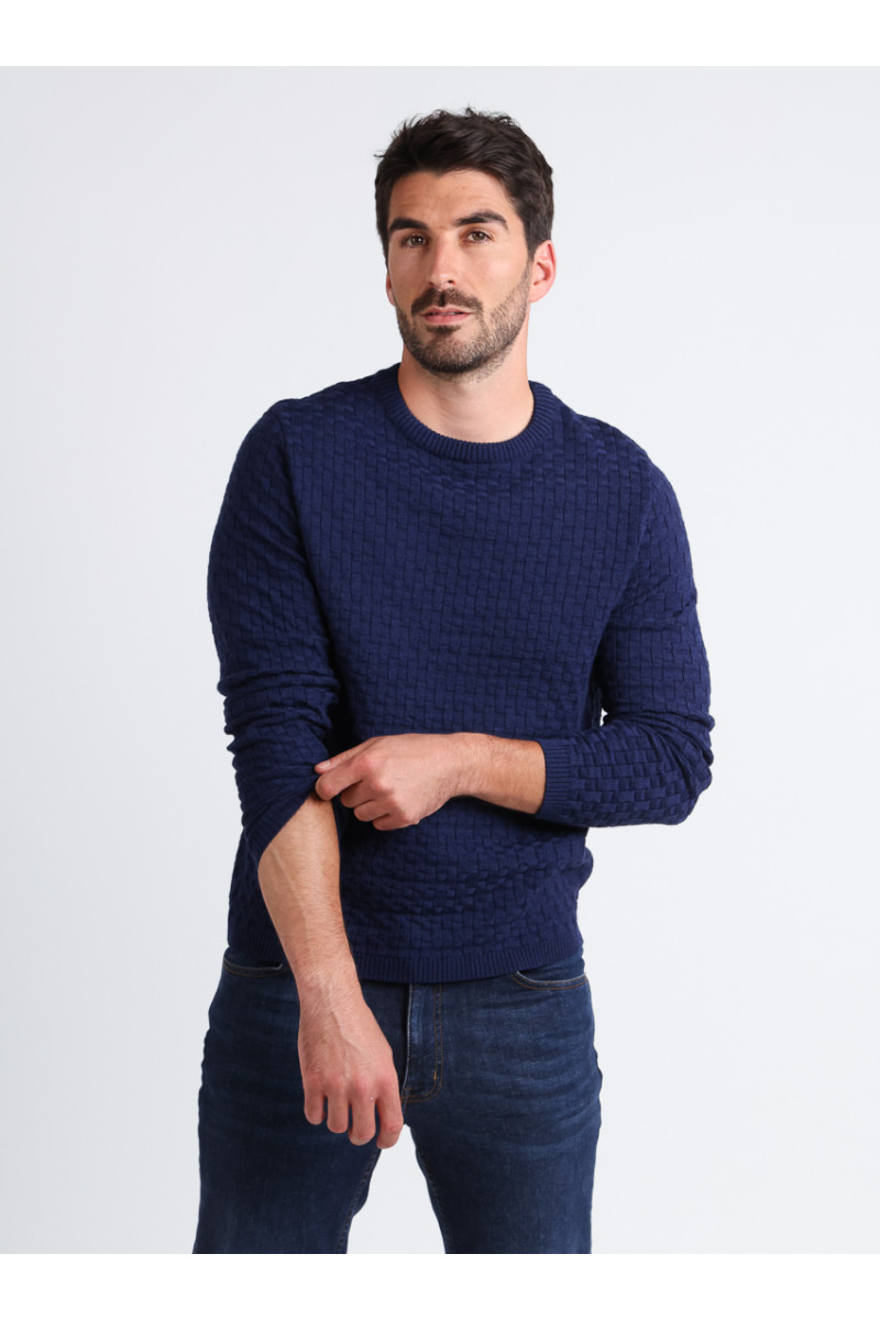 Pull col rond 9 B Solfin Fabriqué en France