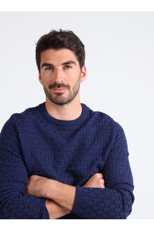 Pull col rond 9 B Solfin Fabriqué en France 2