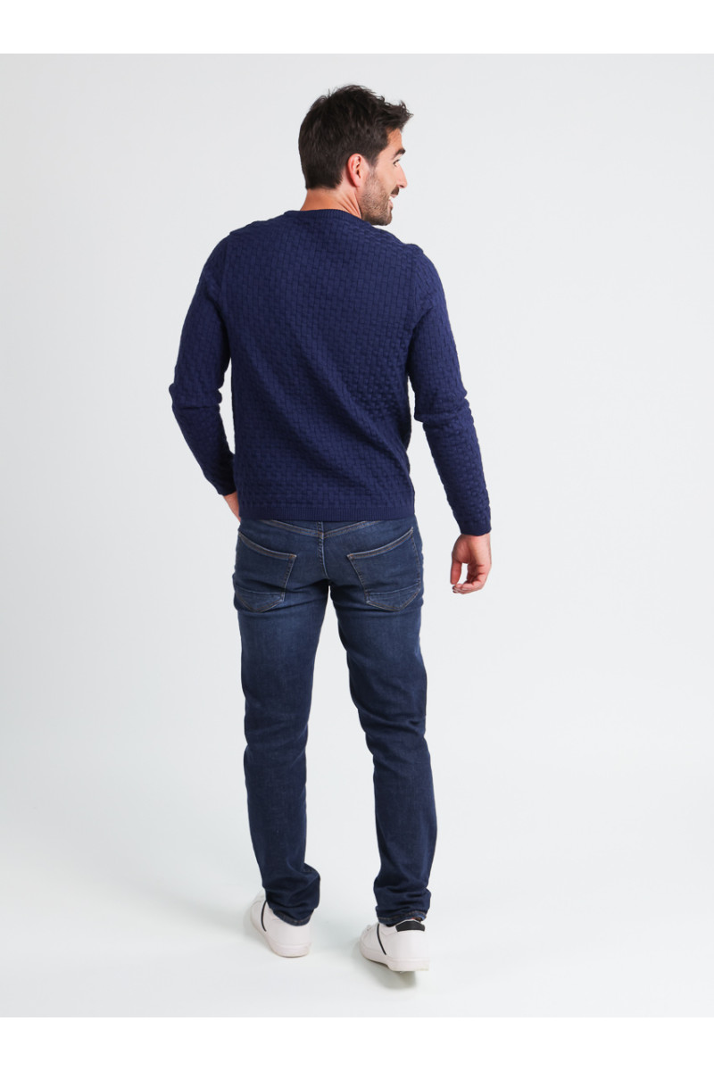 Pull col rond 12 B Solfin Fabriqué en France