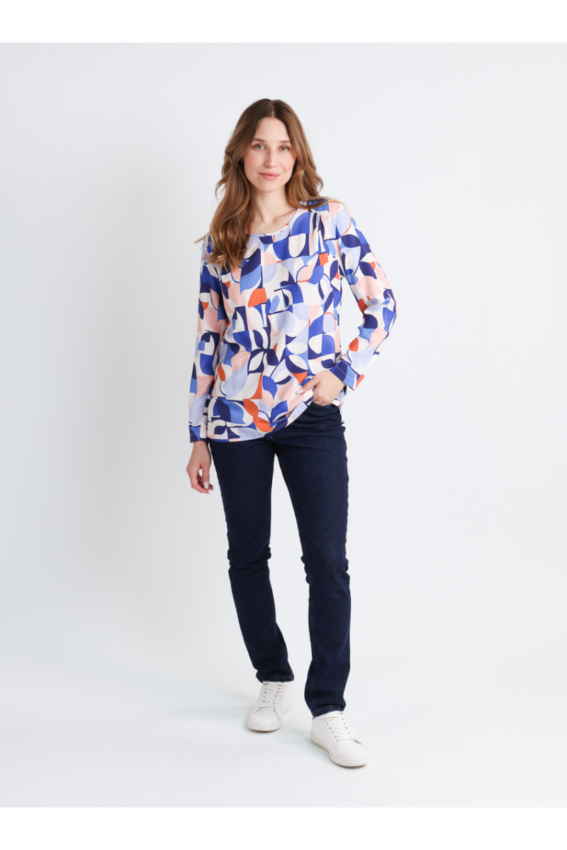 Blouse manches longues viscose 4 B Solfin Fabriqué en France