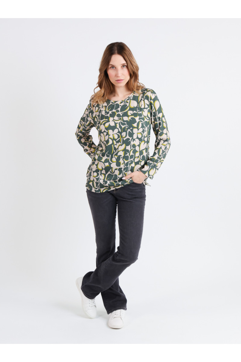 Blouse manches longues viscose 7 B Solfin Fabriqué en France