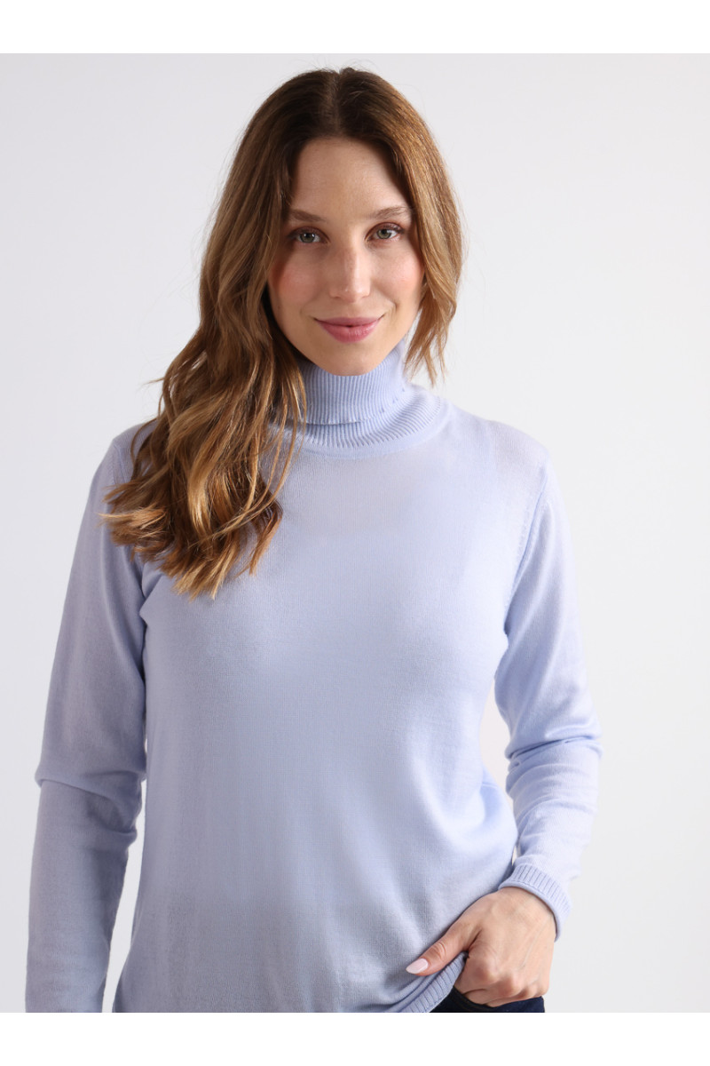 Pull col roulé en laine 8 B Solfin Fabriqué en France