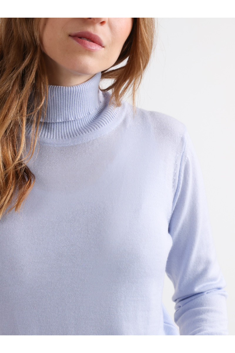 Pull col roulé en laine 9 B Solfin Fabriqué en France