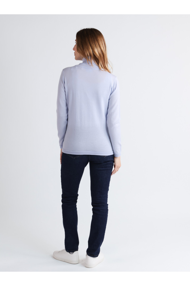 Pull col roulé en laine 10 B Solfin Fabriqué en France