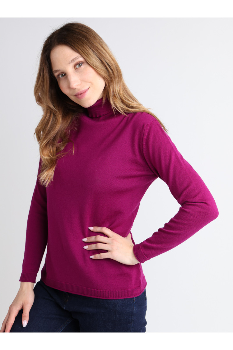 Pull col roulé en laine 12 B Solfin Fabriqué en France