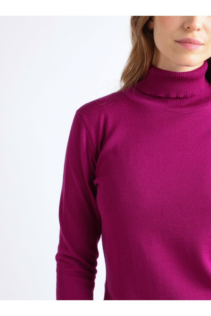 Pull col roulé en laine 14 B Solfin Fabriqué en France